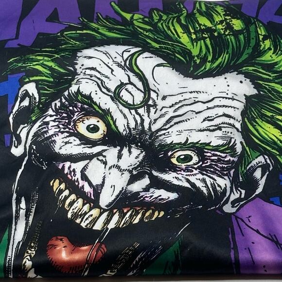 BATMAN D.C. Comics JOKER SS Polyester PERFECT HALLOWEEN COSTUME LARGE  UNISEX - Picture 8 of 8